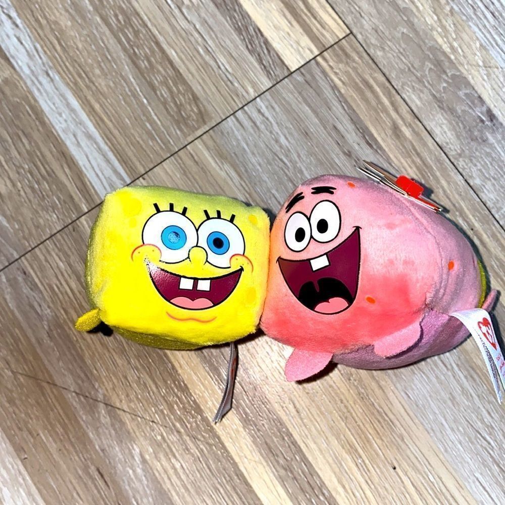 SpongeBob SquarePants Patrick Star TY teeny beanies plush Nickelodeon cartoon - Picture 2 of 11